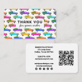 Kerst Trucks Klantenbestelling Dank u QR Code Visitekaartje (Voorkant / Achterkant)