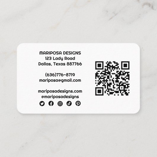 Kerst Trucks Klantenbestelling Dank u QR Code Visitekaartje (Achterkant)