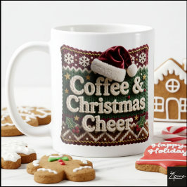 Kerst Trui met Breiwerk Koffie & Kerstmuts Koffiemok