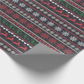 Kerst trui patroon cadeaupapier (Hoek)