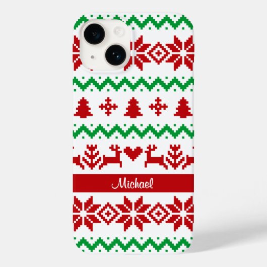Kerst trui patroon Case-Mate iPhone case (Achterkant)