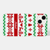 Kerst trui patroon Case-Mate iPhone case (Achterkant (horizontaal))