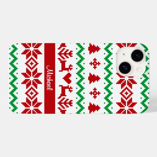 Kerst trui patroon Case-Mate iPhone case (Achterkant (horizontaal))