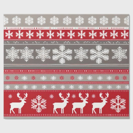 Kerst trui patroon inpakpapier (Vlak)