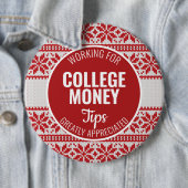 Kerst trui tips gewaardeerd | Studiegeld Ronde Button 6,0 Cm (In situ)