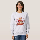 Kerst-trui voor kattenliefhebbers met Santa Paws Trui (Voorkant volledig)
