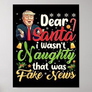 Kerst Trump Beste Kerstman Fake Nieuws Grappige Ke Poster