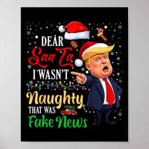 Kerst Trump Beste Kerstman Fake Nieuws Grappige Ke Poster