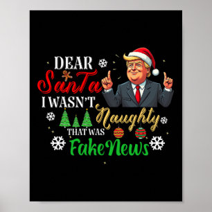 Kerst Trump Beste Kerstman Fake Nieuws Grappige Ke Poster