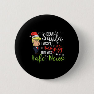 Kerst Trump Beste Kerstman Fake Nieuws Grappige Ke Ronde Button 5,7 Cm