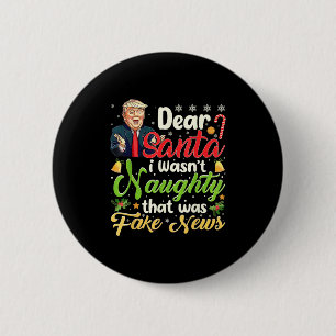 Kerst Trump Beste Kerstman Fake Nieuws Grappige Ke Ronde Button 5,7 Cm