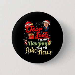 Kerst Trump Beste Kerstman Fake Nieuws Grappige Ke Ronde Button 5,7 Cm