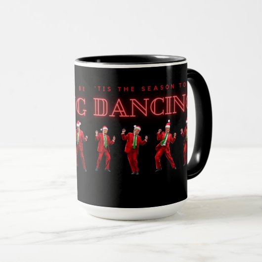 Kerst Trump Dancing Mok 15oz (Voorkant rechts)