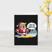 Kerst Trump Kerstman ze zijn het eten van de ogen Kaart (Gele Bloem)