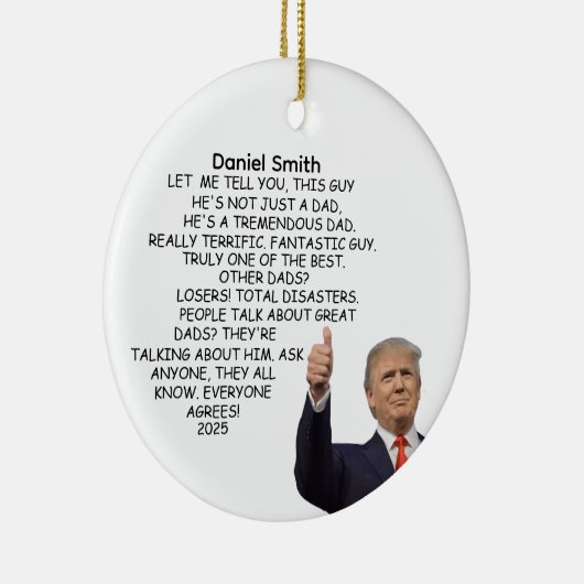 Kerst Trump Pap Cadeau Grappig Pap Ornament Cadeau (Rechts)