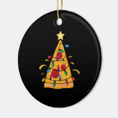 Kerst TShirt voor jongens Pizza-paasboom Keramisch Ornament (Links)