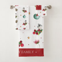 Kerst Tufted Titmouse Waterverf Wintervogel