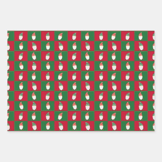 Kerst Tuin Gnome Elf Wrapping Paper (Voorkant 2)