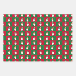 Kerst Tuin Gnome Elf Wrapping Paper