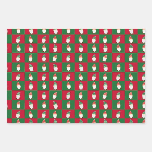 Kerst Tuin Gnome Elf Wrapping Paper (Voorkant)