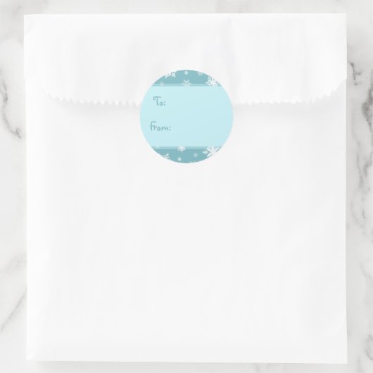 Kerst Turquoise Sneeuwvlokken Gift Labels (Tas)