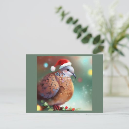 Kerst Turtle Dove 1 Feestdagenkaart (Staand voorkant)