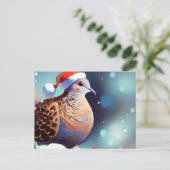 Kerst Turtle Dove 2 Feestdagenkaart (Staand voorkant)