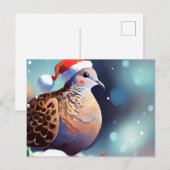 Kerst Turtle Dove 2 Feestdagenkaart (Voorkant / Achterkant)