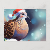 Kerst Turtle Dove 2 Feestdagenkaart (Voorkant)