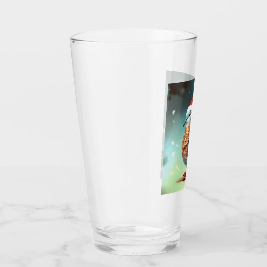 Kerst Turtle Dove 3 Glas (Rechts)