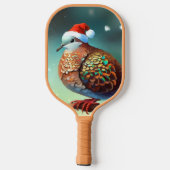 Kerst Turtle Dove (3) Pickleball Paddle (Achterkant)