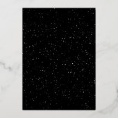 Kerst twee foto gespikkeld goud zwart modern folie feestdagenkaart (Achterkant)