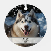 Kerst twee foto huisdier metalen ornament (Achterkant)