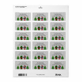 Kerst Twin Lab Puppies Etiket (Full Sheet)