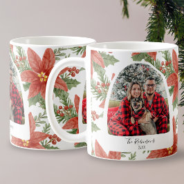 Kerst Typografie Familie Foto Botanisch Koffiemok