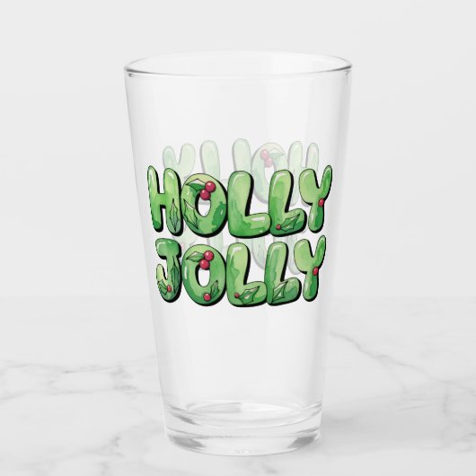 Kerst Typografie Glas (Voorkant)