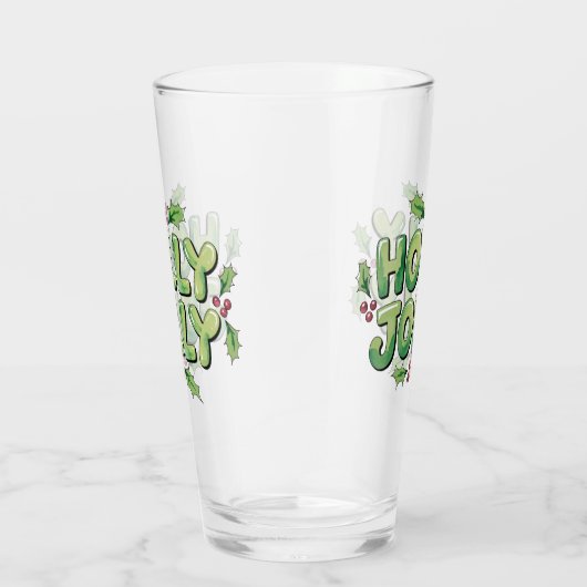 Kerst Typografie Glas (Rechts)