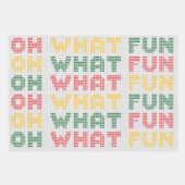 Kerst Typografie Lelijke Trui Textuur Inpakpapier Vel (Voorkant 3)