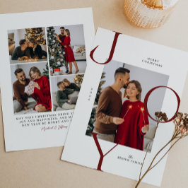 Kerst Typografie Modern Kerst Foto Feestdagenkaart