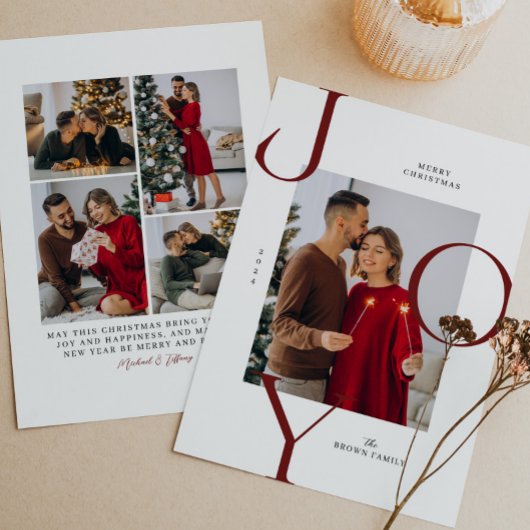 Kerst Typografie Modern Kerst Foto Feestdagenkaart