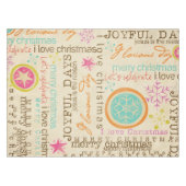 Kerst  Typografie Tafelkleed (Voorkant (Horizontaal))