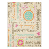 Kerst  Typografie Tafelkleed (Voorkant)