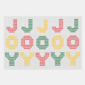 Kerst Typografie Trui Textuur Inpakpapier Vel (Voorkant 3)