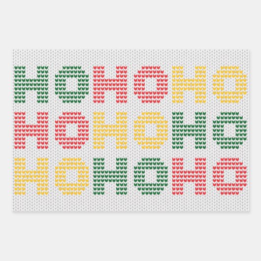 Kerst Typografie Trui Textuur Inpakpapier Vel (Voorkant 2)