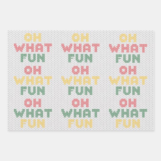 Kerst Typografie Trui Textuur Inpakpapier Vel (Voorkant)