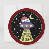 Kerst UFO Grappig Feestdagenkaart (Voorkant)