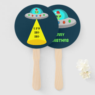 Kerst UFO Ho Alien vliegende schotel Custom Handwaaier