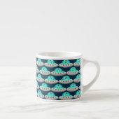 Kerst UFO Ho Alien vliegende schotel Patterned Espresso Kop (Rechts)