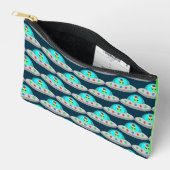 Kerst UFO Ho Alien vliegende schotel Patterned Etui (Open)