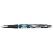 Kerst UFO Ho Alien vliegende schotel Patterned Pen (Achterkant)